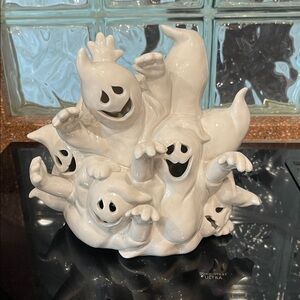 Ceramic Ghost party candle holder  Figurine